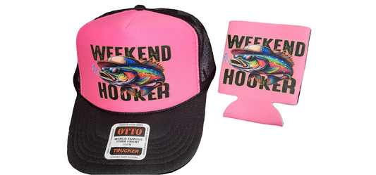 Weekend hooker with matching koozie