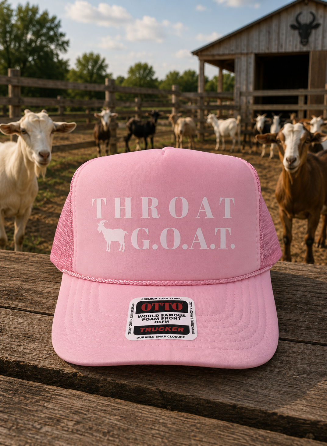 THROAT GOAT TRUCKER HAT