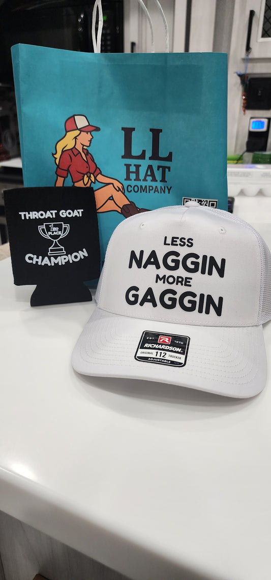 Less naggin more gaggin + koozie